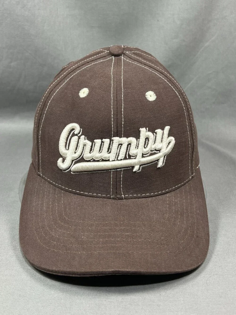 Vtg 90s Disney Mickey Inc Grumpy Hat Snow White 7 Dwarfs Brown Snapback Ball Cap
